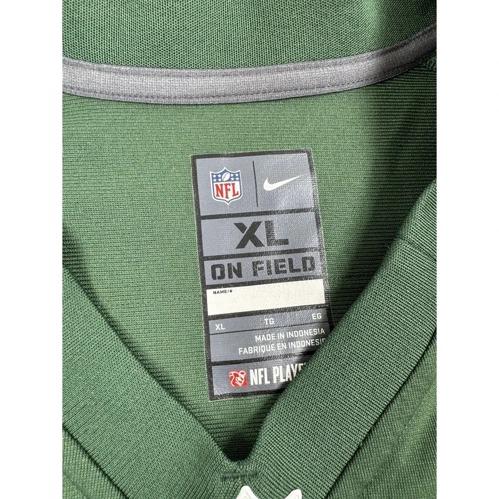 New York Jets Football Jersey Mens XL Green NFL Nike OBrien 92 On Field